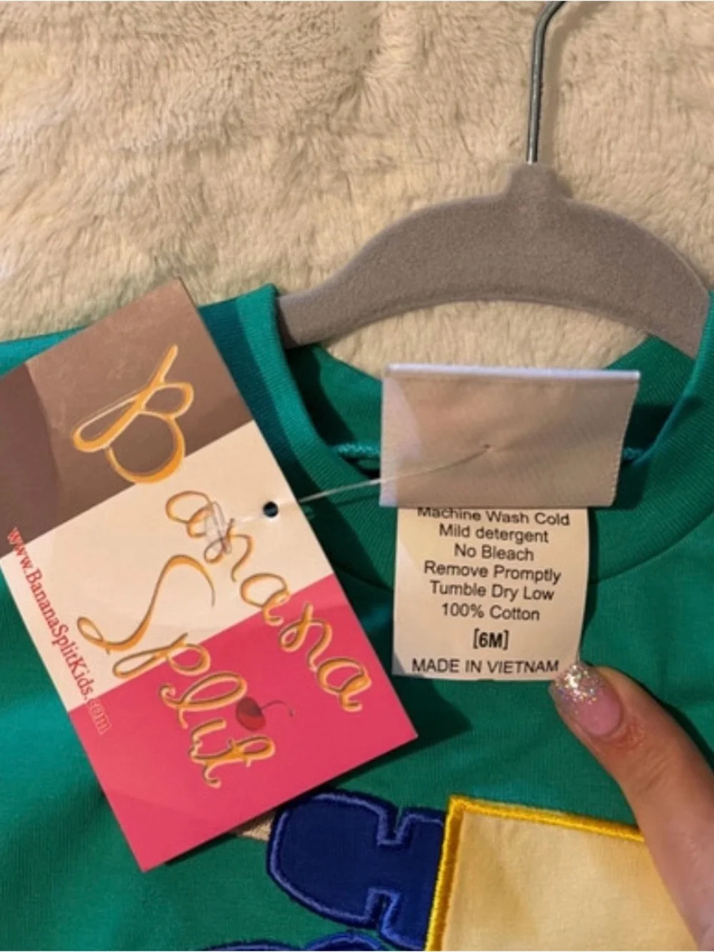 Bari & Shae Green Tool Appliqué Baby One-Piece